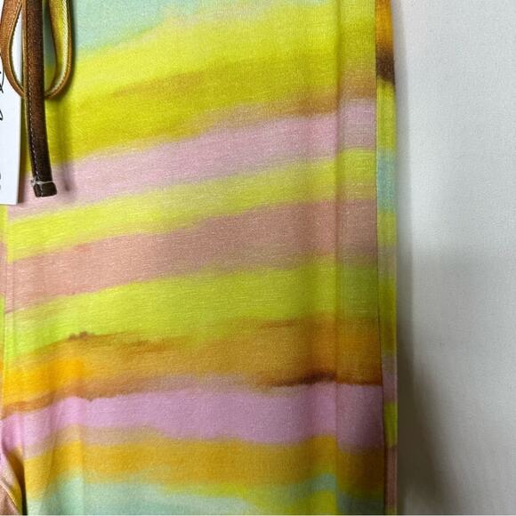 PLUSH Watercolor Sunset Halter Top/Wide Leg Pants NWT in Small - Picture 7 of 8